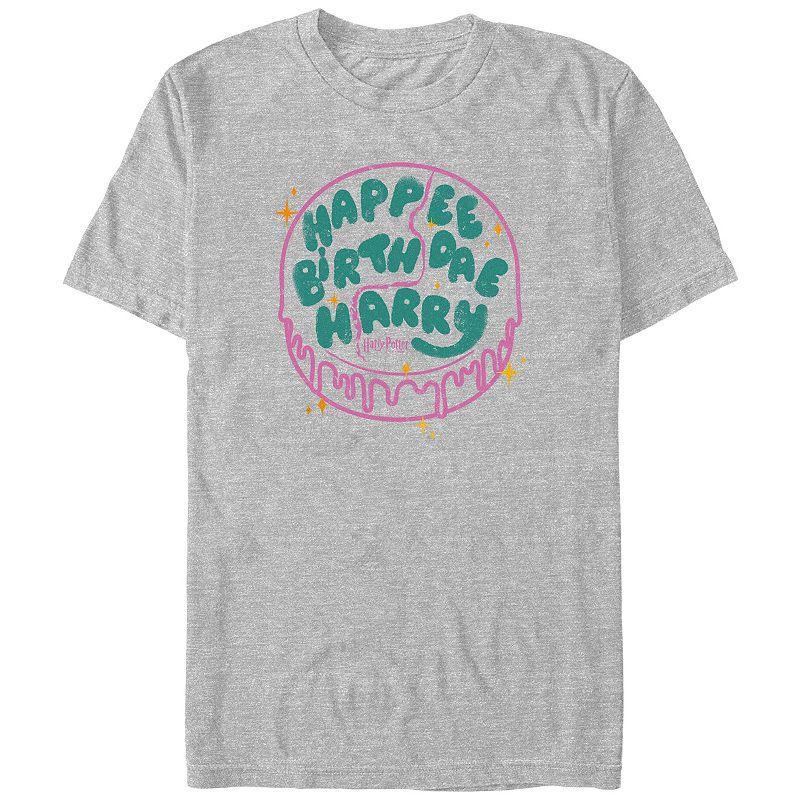 Men's Harry Potter Birthday Cake Graphic Tee, Size: XXL, Athletic Grey Product Image