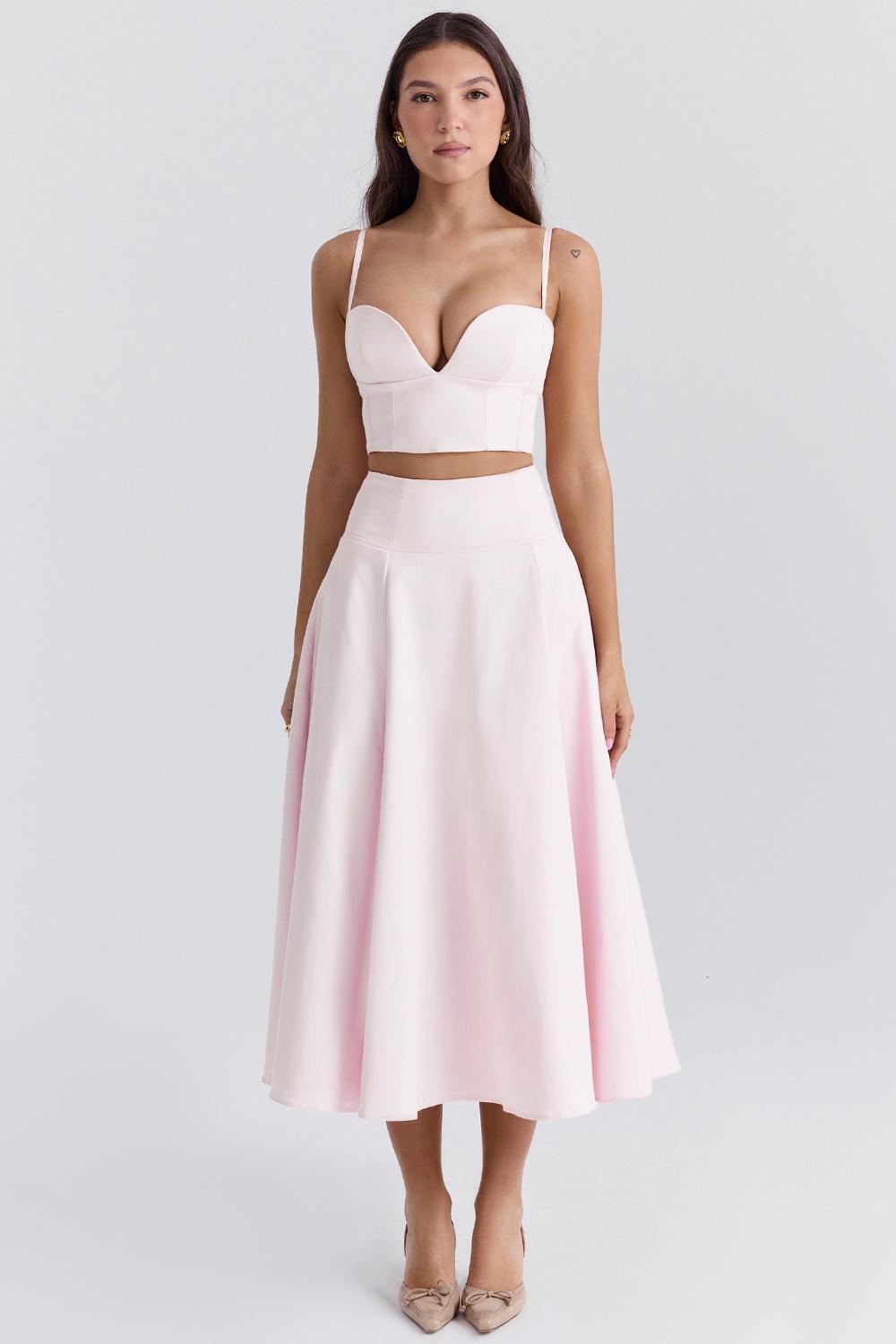 Pabla  ballerina pink cropped bralette top Product Image