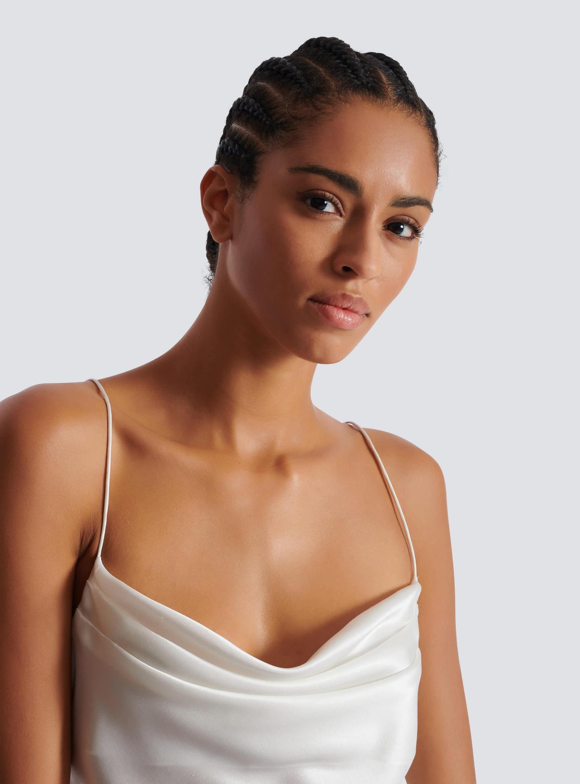 Draped satin top Product Image