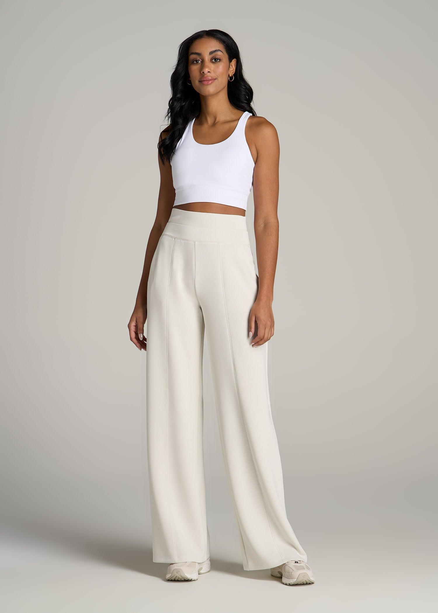 Soft Motion Wide Leg Ultra High Rise Pant for Tall Women in Pearl Female Product Image
