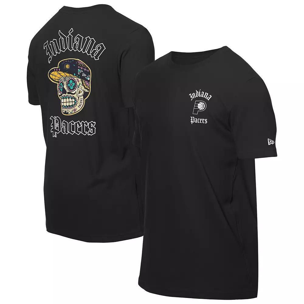 Men's New Era Black Indiana Pacers Sugar Skulls T-Shirt, Size: Medium Product Image