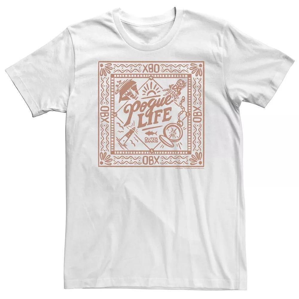 Big & Tall Outer Banks Rogue Life Bordered Logo Tee, Men's, Size: 4XLT, White Product Image