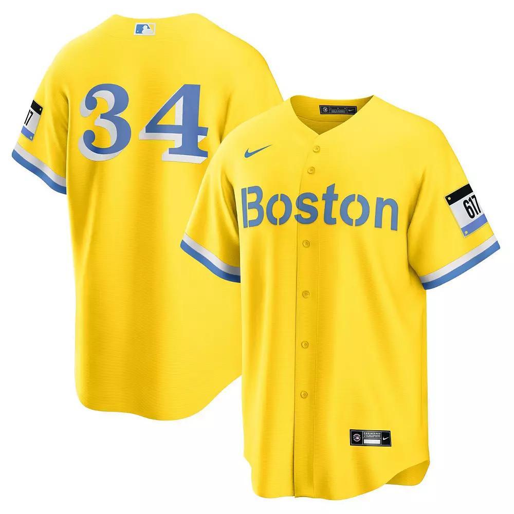 Men's Nike David Ortiz Gold Boston Red Sox Retired Player City Connect Replica Jersey, Size: Medium Product Image