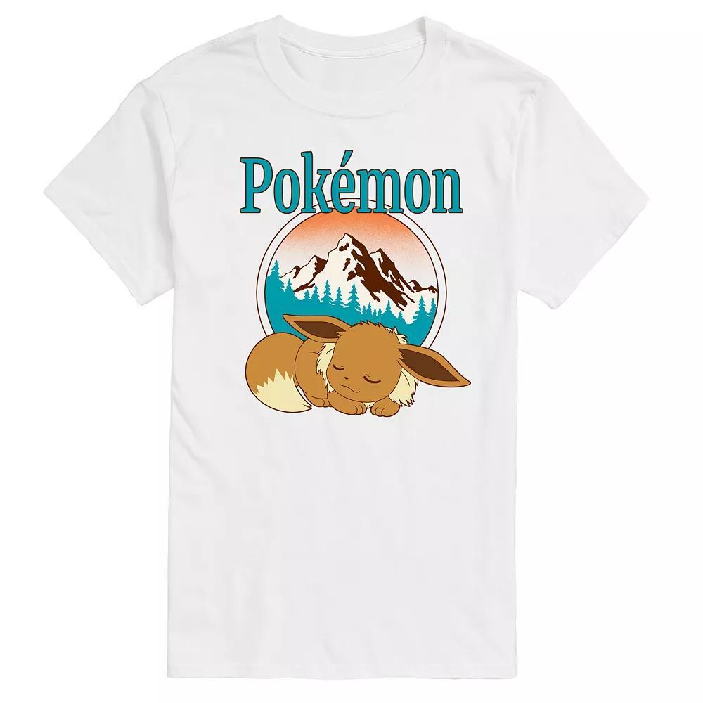 Mens Pokemon Eevee Retro Mountain Graphic Tee Product Image