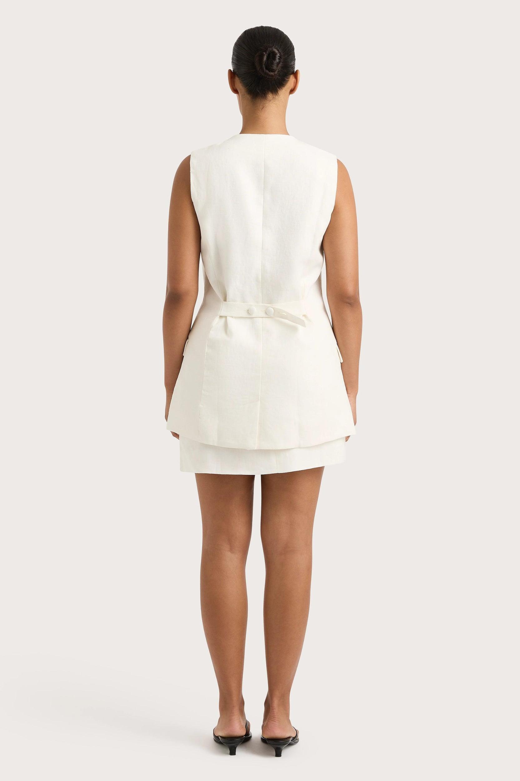 Jane Mini Skirt White Product Image