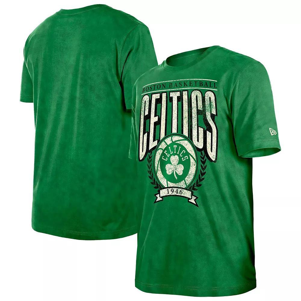 Men's New Era  Kelly Green Boston Celtics Hardwood Classics Oversized Boxy Mineral Wash T-Shirt, Size: Small Product Image