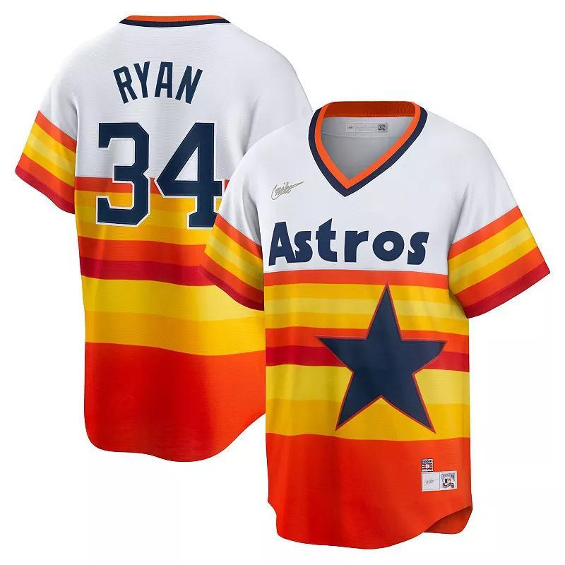 Men's Nike Nolan Ryan White Houston Astros Home Cooperstown Collection Player Jersey, Size: Large Product Image