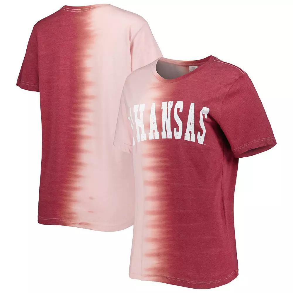 Womens Gameday Couture Cardinal Arkansas Razorbacks Find Your Groove Split-Dye T-Shirt Product Image