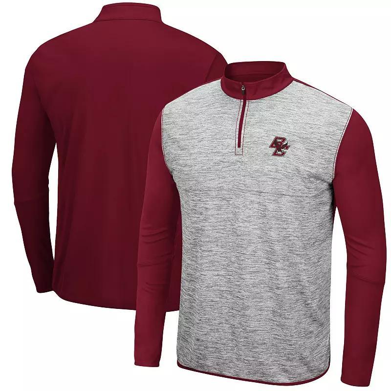 Men's Colosseum Heathered Gray/Blue UCLA Bruins Prospect Quarter-Zip Jacket, Size: Large, Grey Product Image