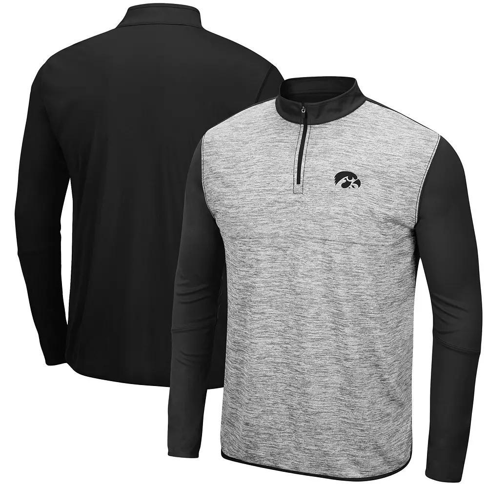 Men's Colosseum Heathered Gray/Maroon Texas A&M Aggies Prospect Quarter-Zip Jacket, Size: 2XL, Grey Product Image