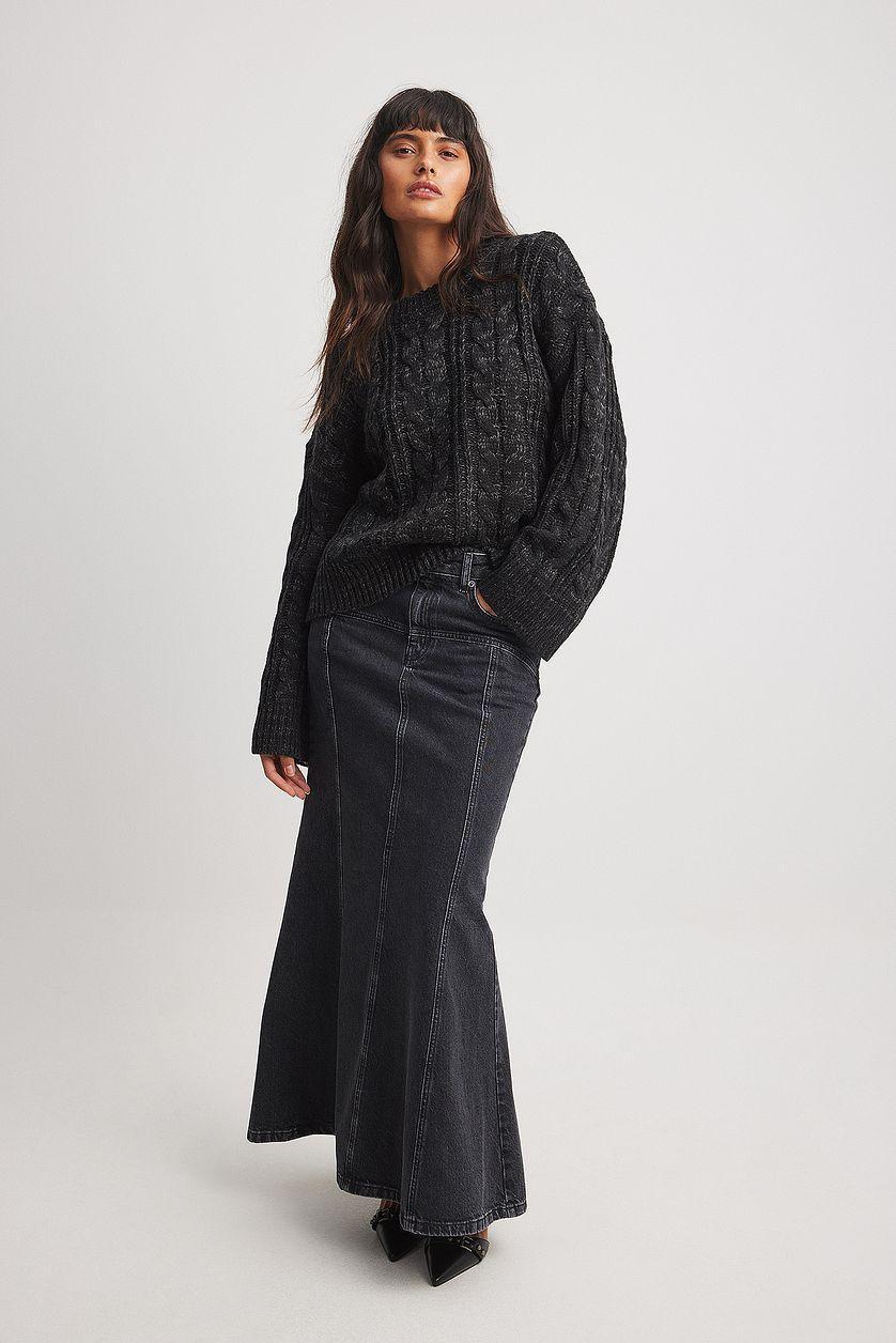 Cable Knitted Oversized Sweater Product Image