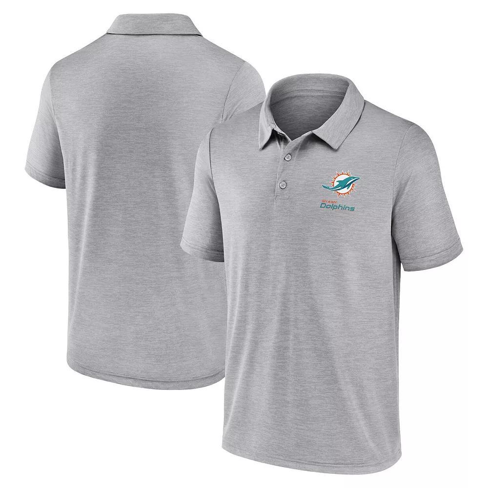 Men's Fanatics Gray Miami Dolphins Making Waves Polo, Size: 5XL, Grey Product Image