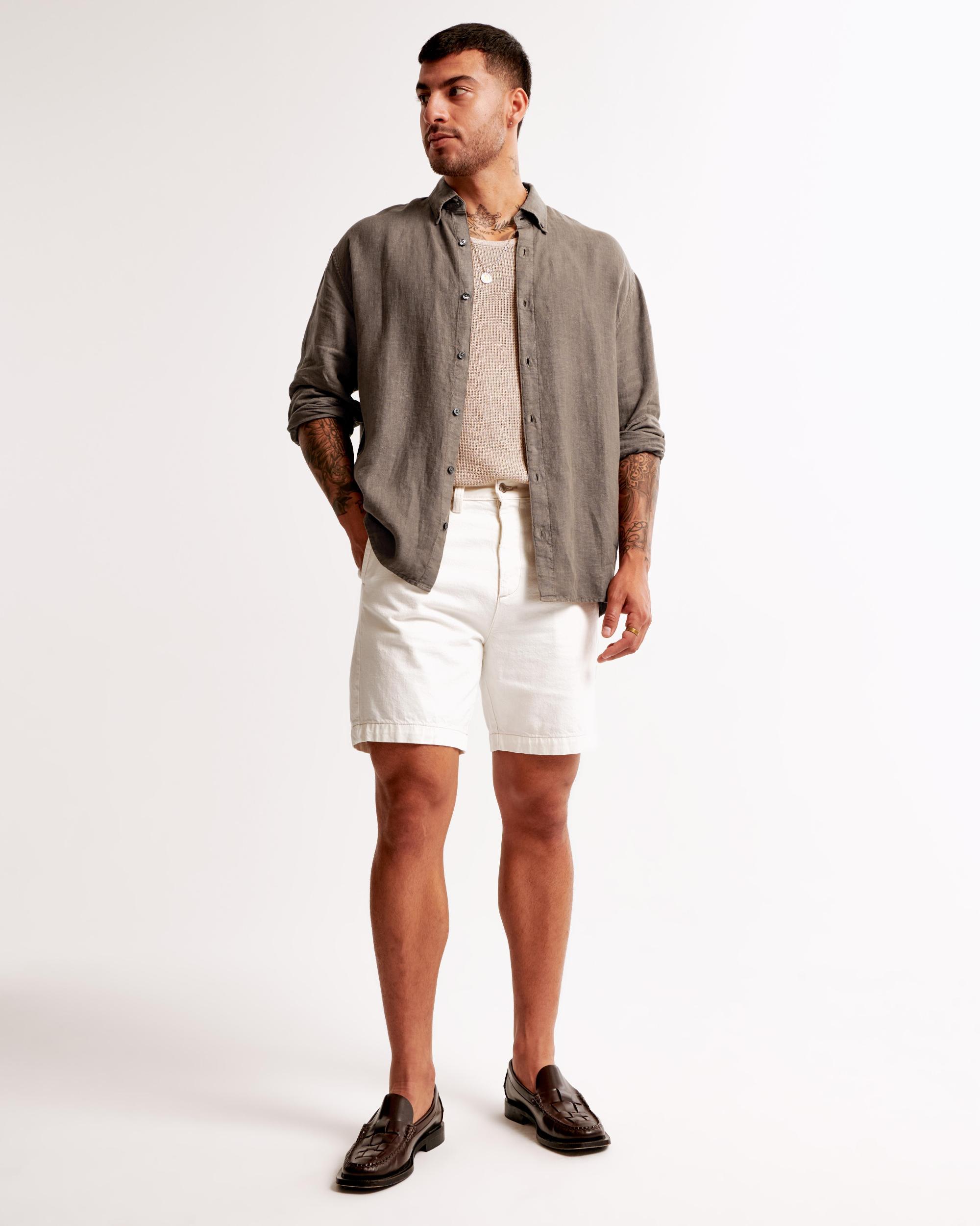 Linen Button-Up Shirt Product Image