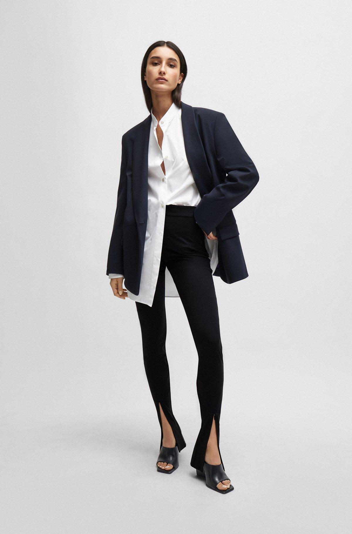 NAOMI x BOSS wedge-heel mules in leather Product Image