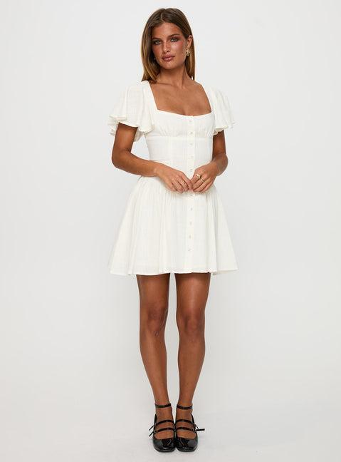 Forever More Mini Dress White Product Image