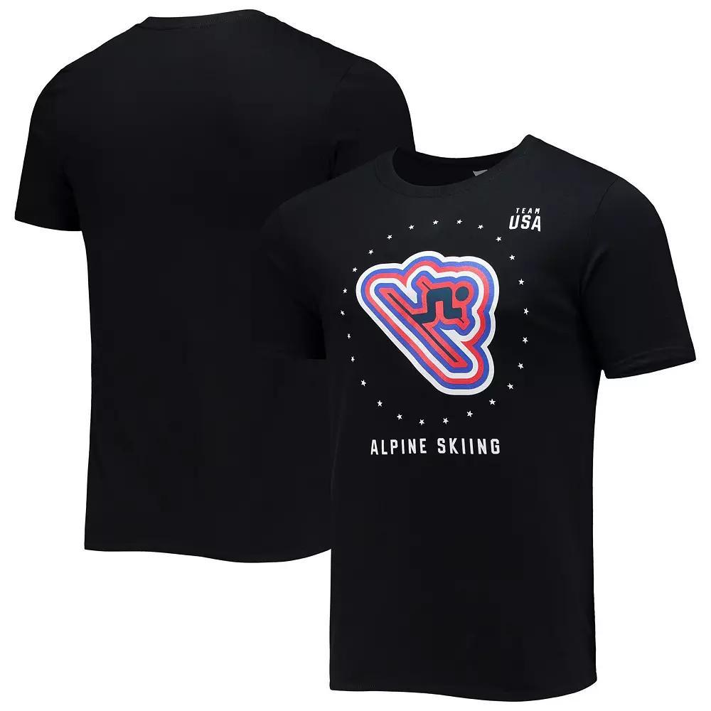 Men's Fanatics Branded Black Team USA Alpine Skiing T-Shirt, Size: Small, Usa Black Product Image