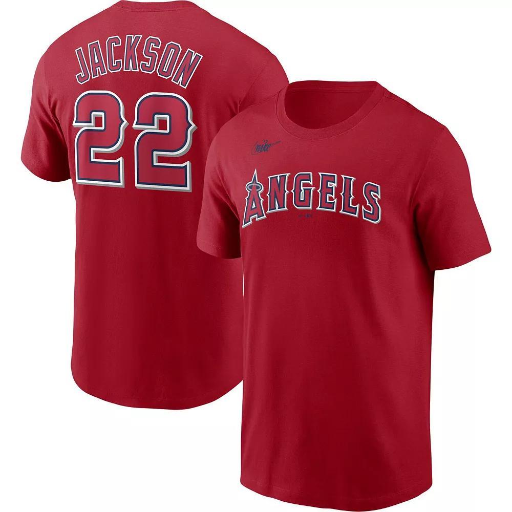 Men's Nike Bo Jackson Navy California Angels Cooperstown Collection Name & Number T-Shirt, Size: Large, Mlb Blue Product Image
