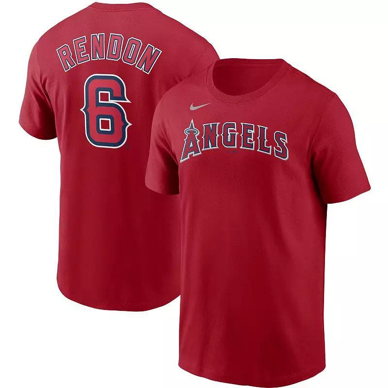 Men's Nike Anthony Rendon Red Los Angeles Angels Name & Number T-Shirt, Size: Small Product Image