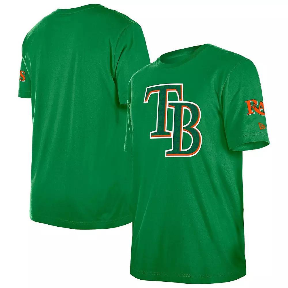 Men's New Era  Kelly Green Tampa Bay Rays St. Patrick's Day Shamrock Fill T-Shirt, Size: 2XL Product Image