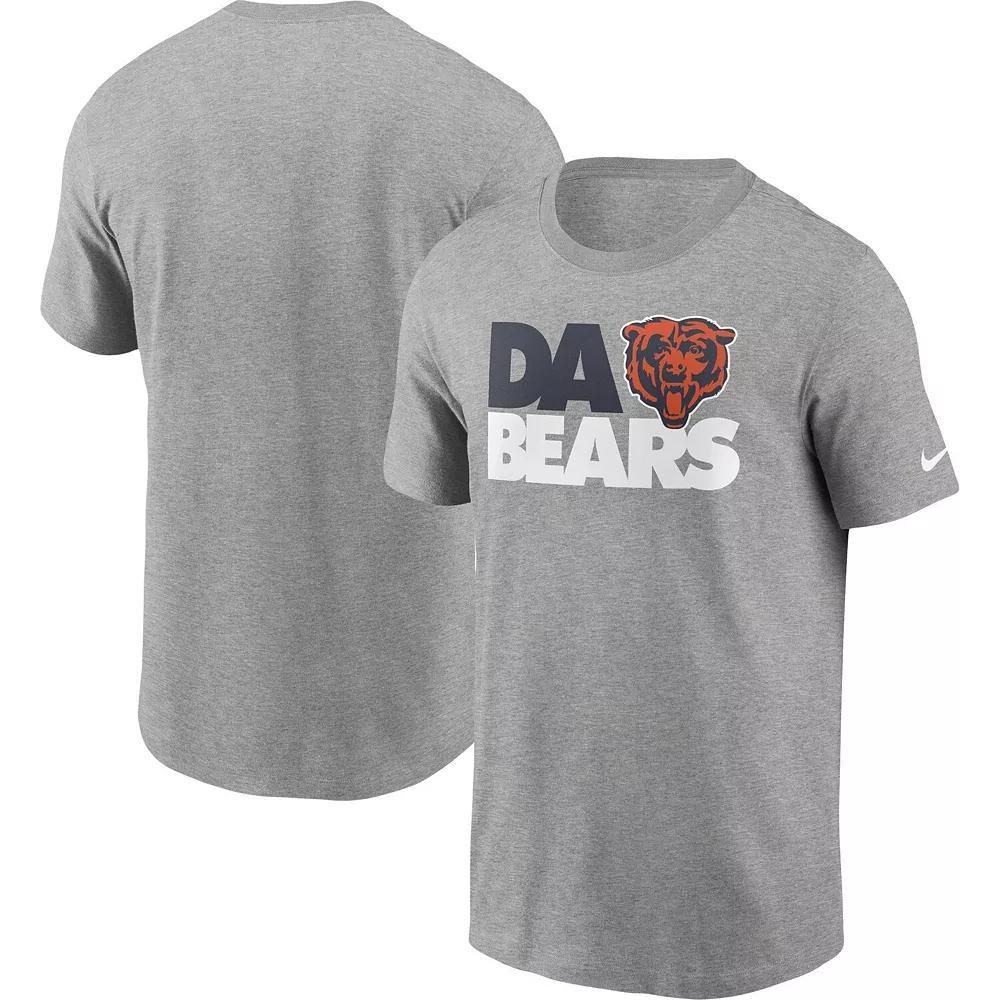 Men's Nike Heathered Gray Chicago Bears Hometown Collection Da Bears T-Shirt, Size: Medium, Grey Product Image
