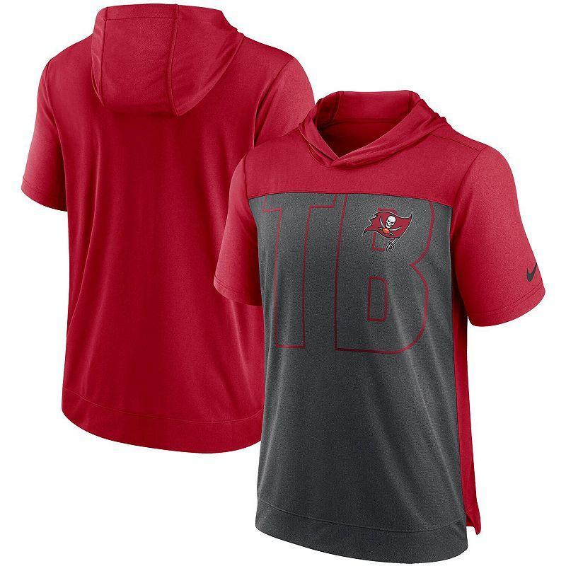 Men's Nike Heathered Charcoal/Navy Houston Texans Performance Hoodie T-Shirt, Size: Medium Product Image