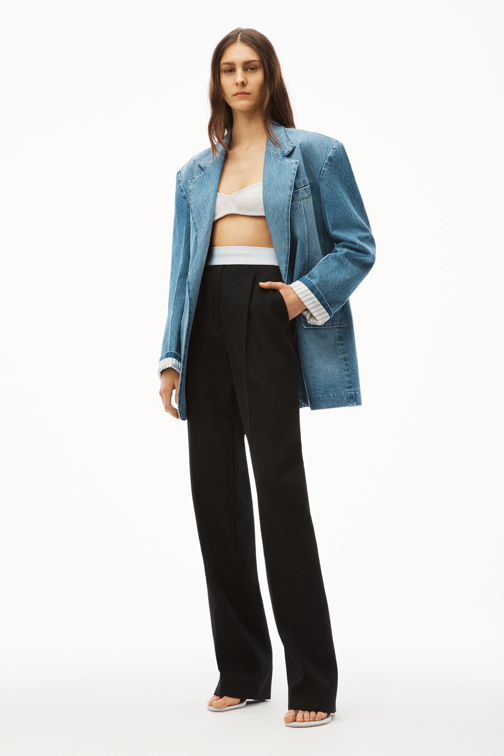 High-waisted Pleated Trouser In Twill Product Image
