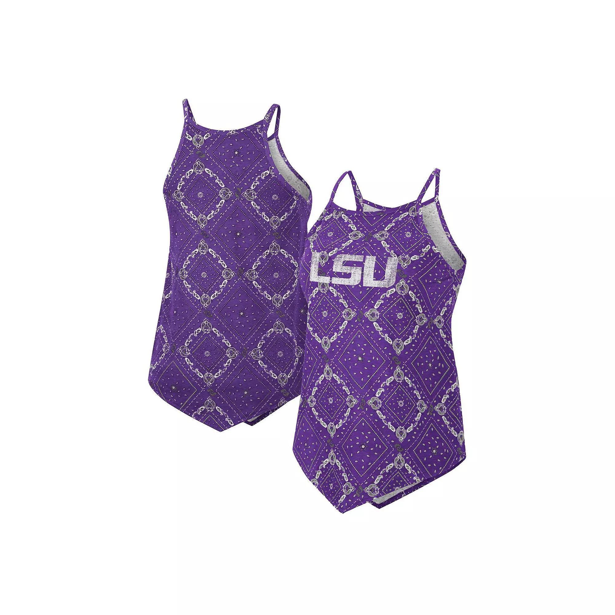 Women's Colosseum x Wrangler Purple LSU Tigers Bandana Tank Top, Size: Large Product Image