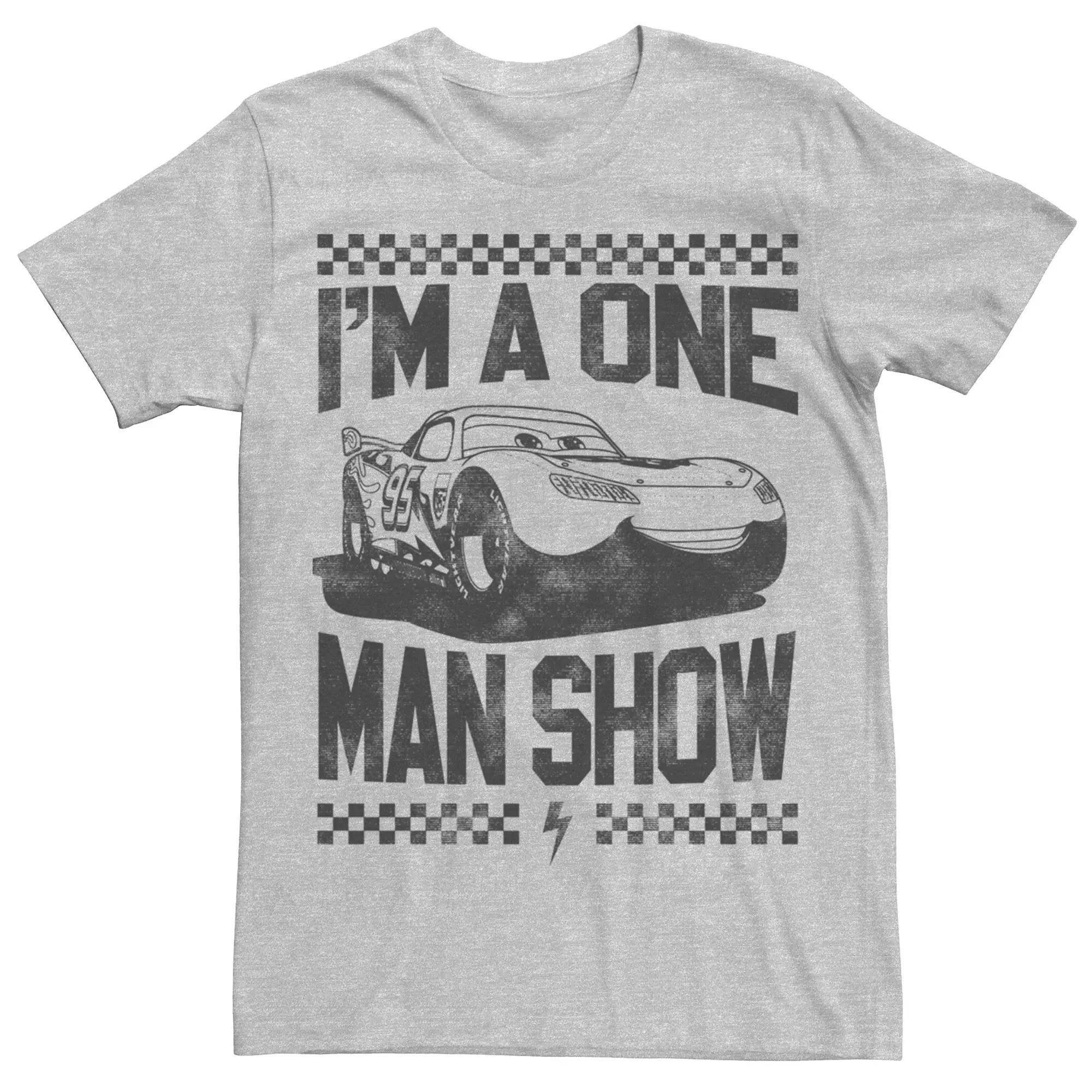 Men's Cars One Man Show Tee, Size: Small, Athletic Grey Product Image