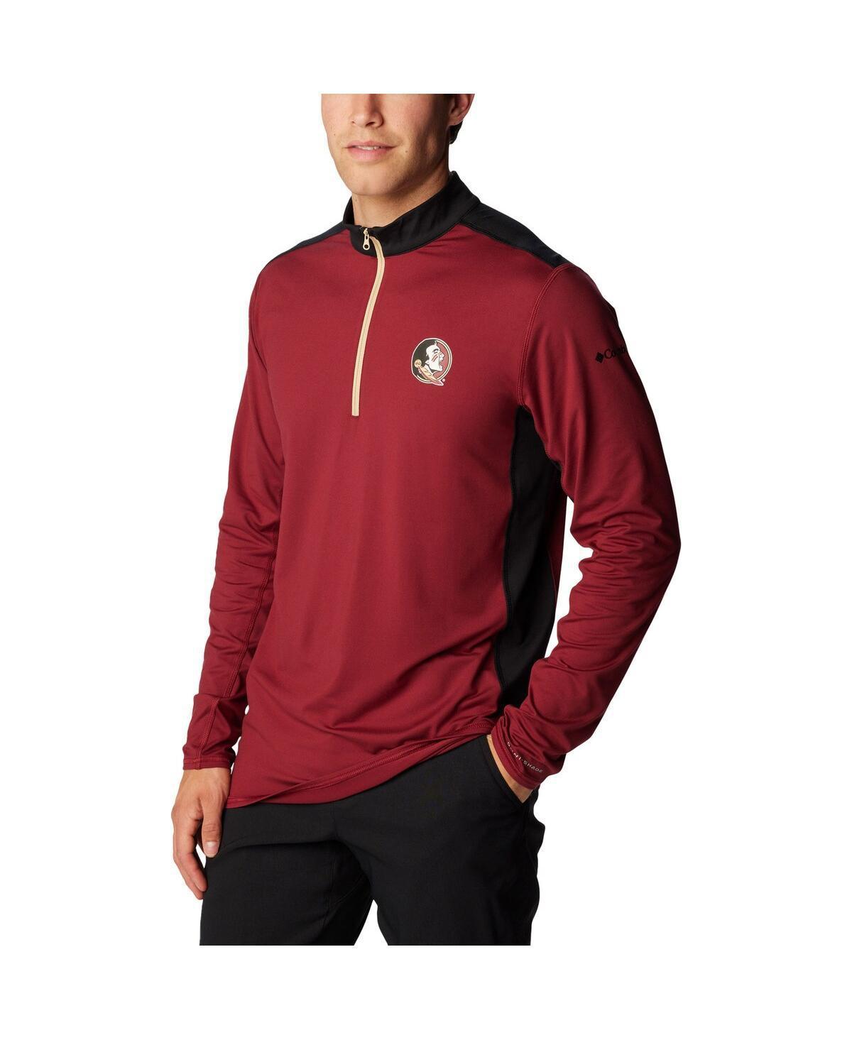Men's Columbia Garnet Florida State Seminoles Tech Trail™ Omni-Shade Quarter-Zip Top, Size: Large, Red Product Image