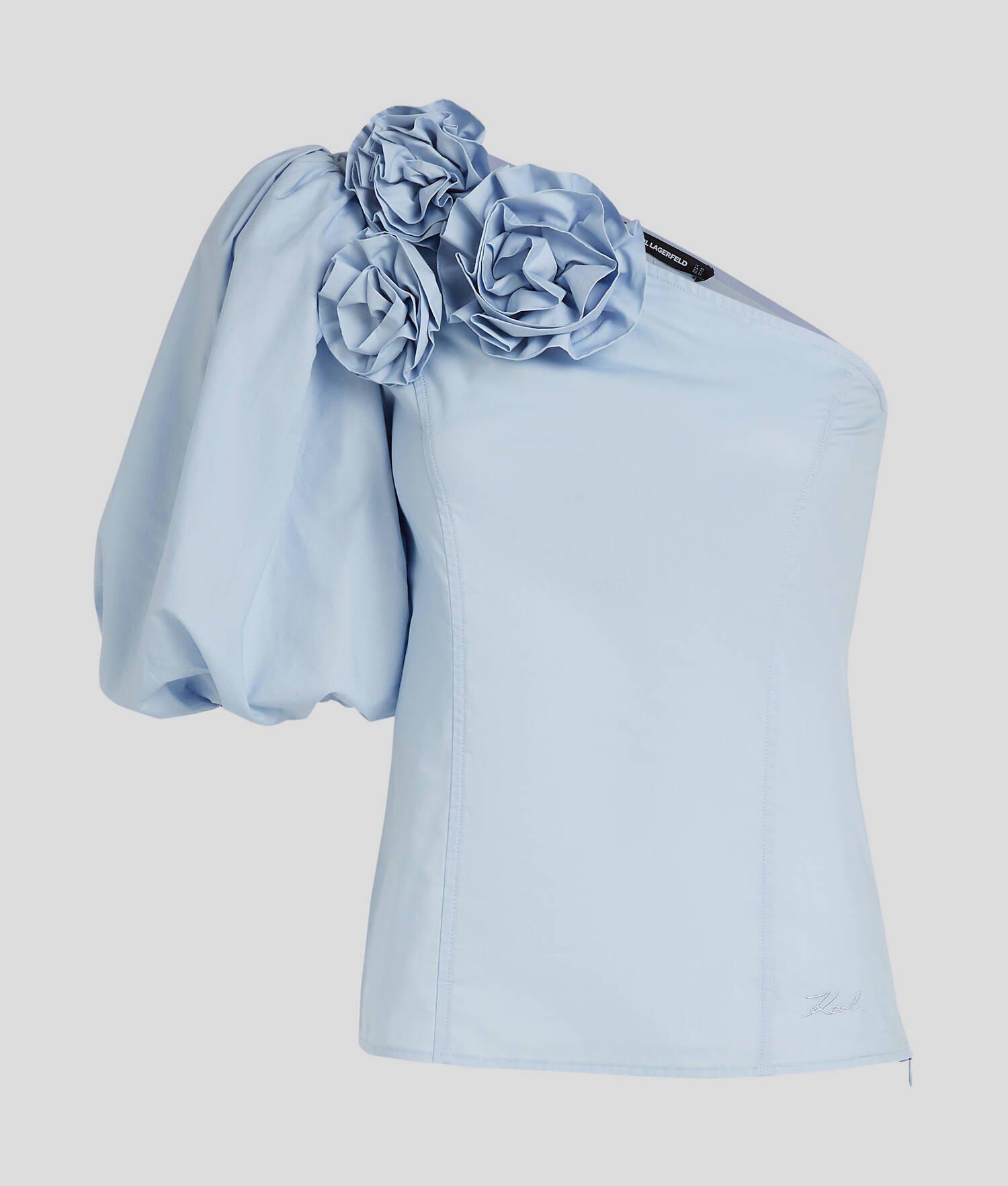 FLOWER ONE-SHOULDER SHIRT Product Image