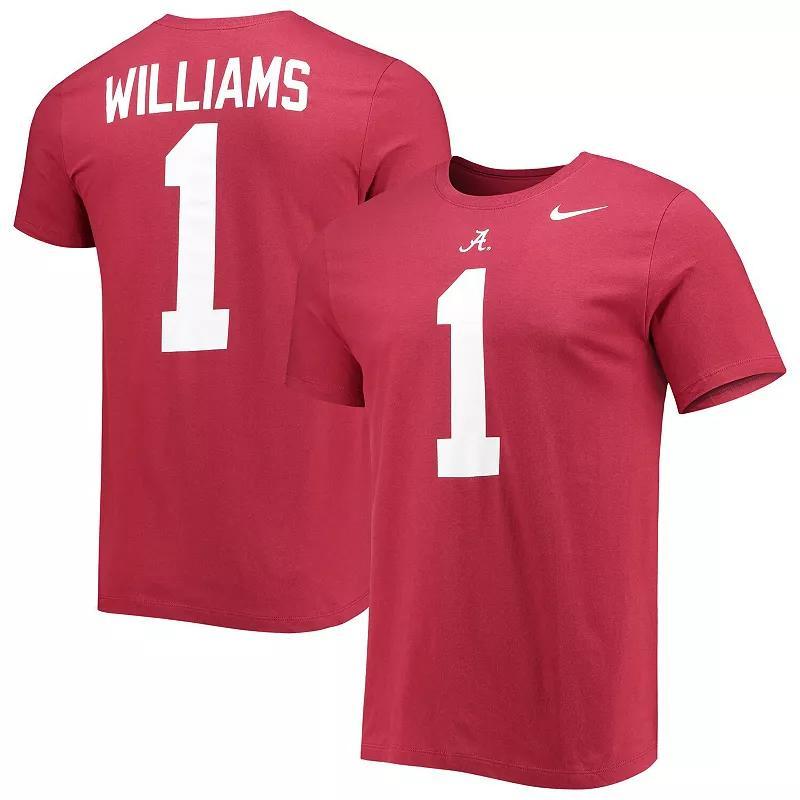 Men's Nike Jameson Williams Crimson Alabama Crimson Tide 2022 NFL Draft Name & Number T-Shirt, Size: Large, Red Product Image