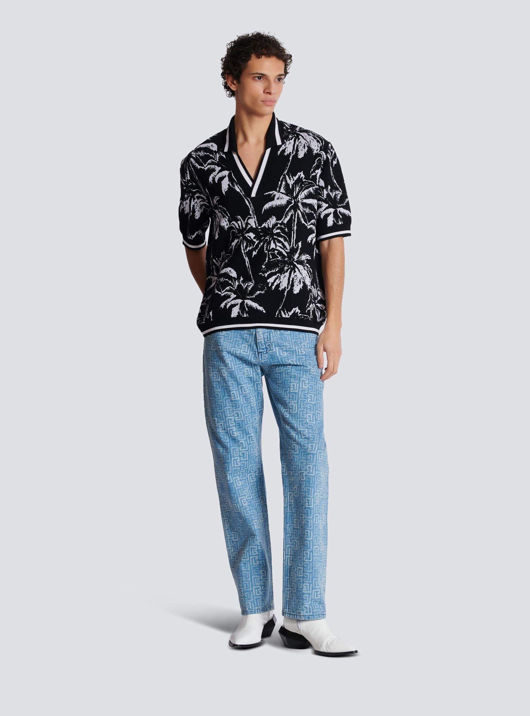 Palm knit polo Product Image