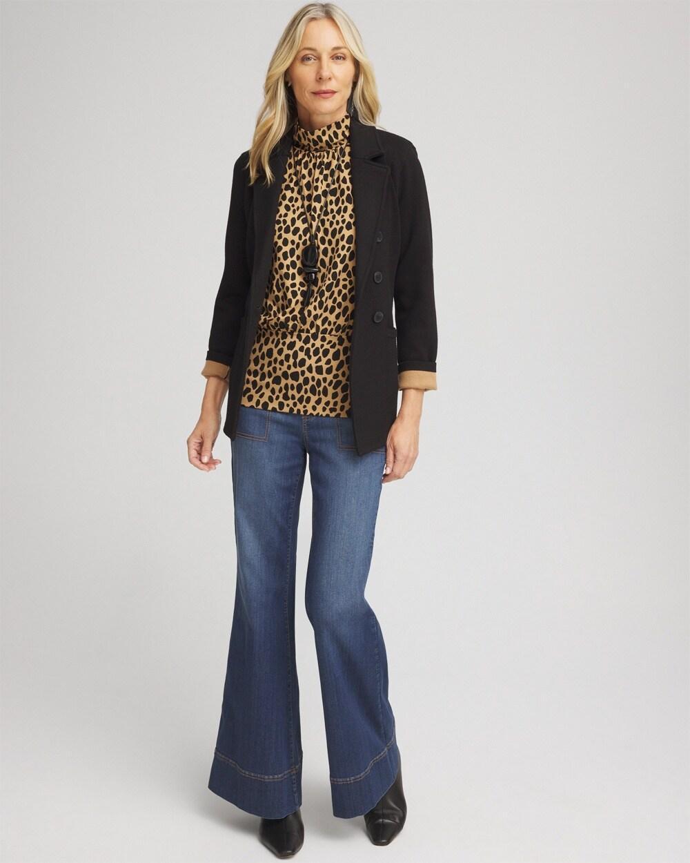 Animal Print Banded Hem Top Product Image