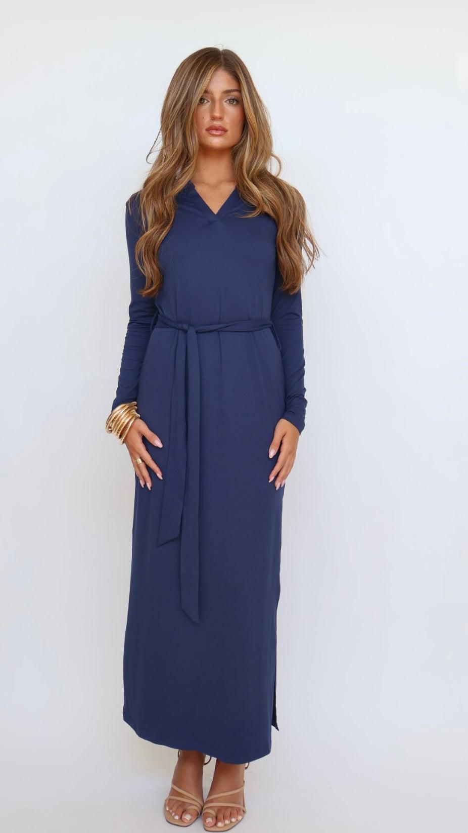 Nora Belted Maxi Dress Product Image