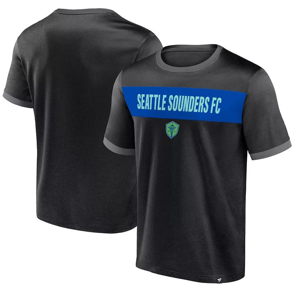 Men's Fanatics Black Seattle Sounders FC Advantages T-Shirt, Size: Small Product Image