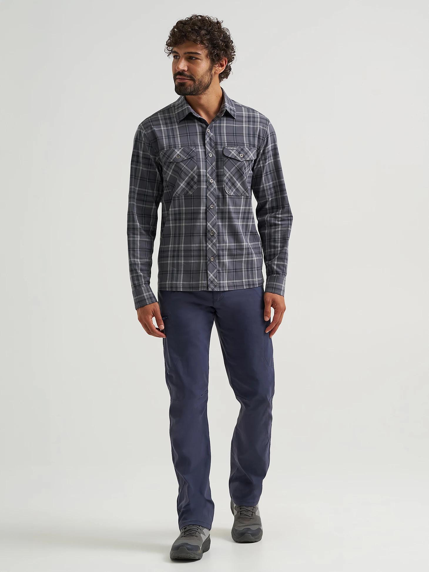 Men's Outdoor Stretch Plaid Shirt | Men's SHIRTS | Wrangler® Product Image