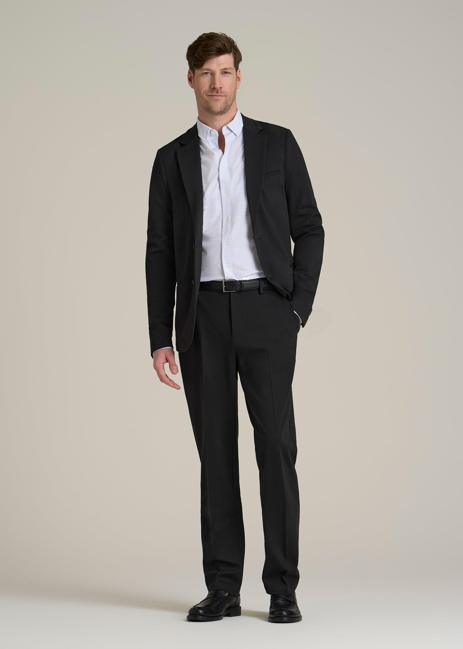 Flex Tech Suit Pants for Tall Men in Black Product Image