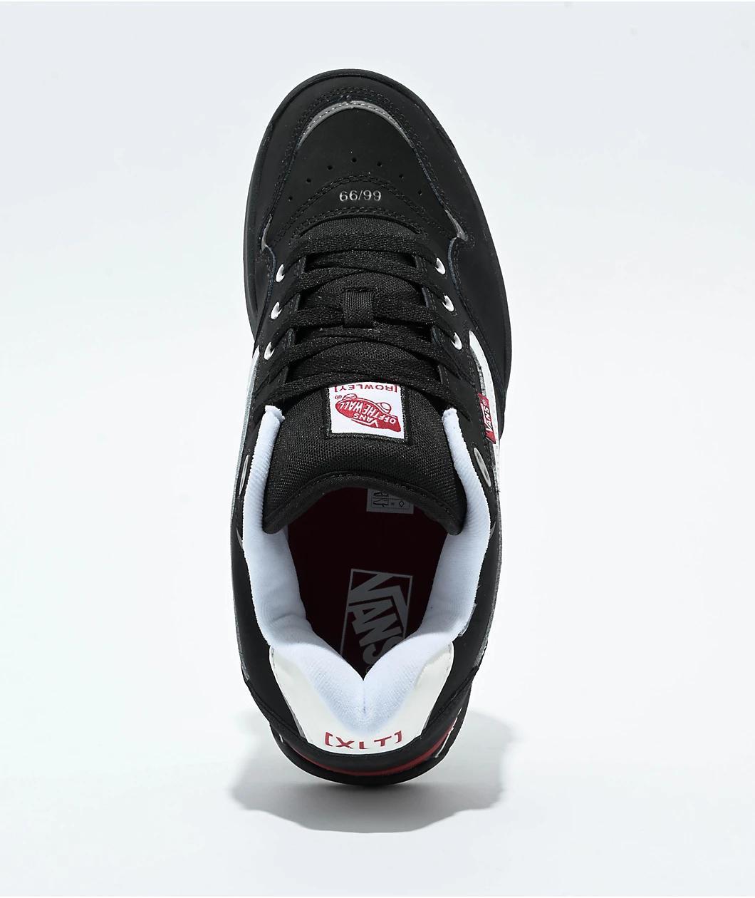 Vans Rowley XLT Black, White, & Red Skate Shoes Product Image