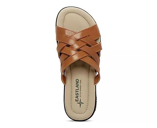 Eastland Hazel Women's Leather Slide Sandals, Size: 9, Light Blue Product Image