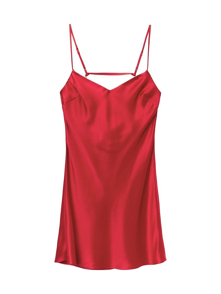 Womens Lydia Satin Mini Slipdress Product Image