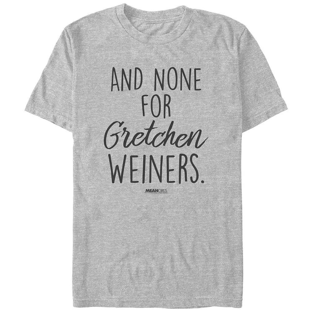 Men's Mean Girls And None For Gretchen Weiners Graphic Tee, Size: XS, Athletic Grey Product Image