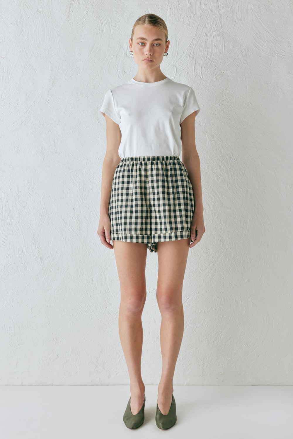 Freda Shorts Black Check Product Image