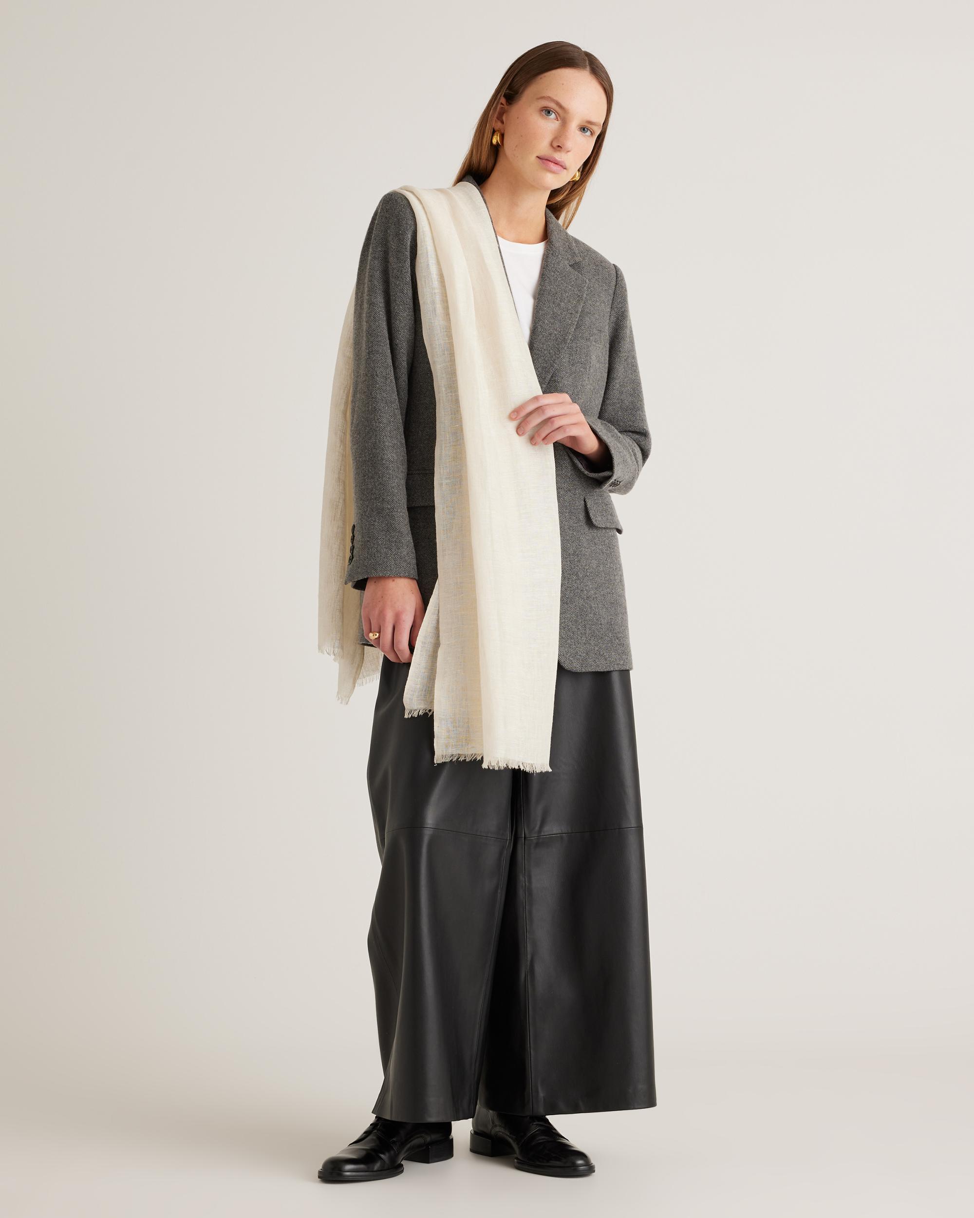 Quince | Women's Lightweight Linen Silk Cashmere Scarf Product Image
