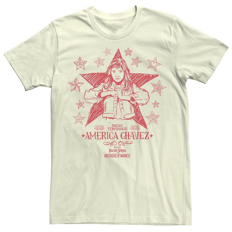 Men's Marvel Doctor Strange Movie 2 America Chavez Portrait Doodle Tee, Size: Medium, White Product Image