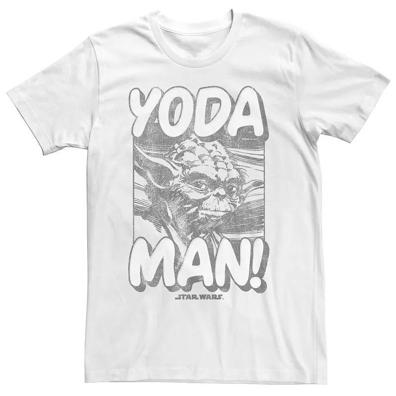 Men's Star Wars Yoda Man Poster Graphic Tee, Size: XXL, White Product Image