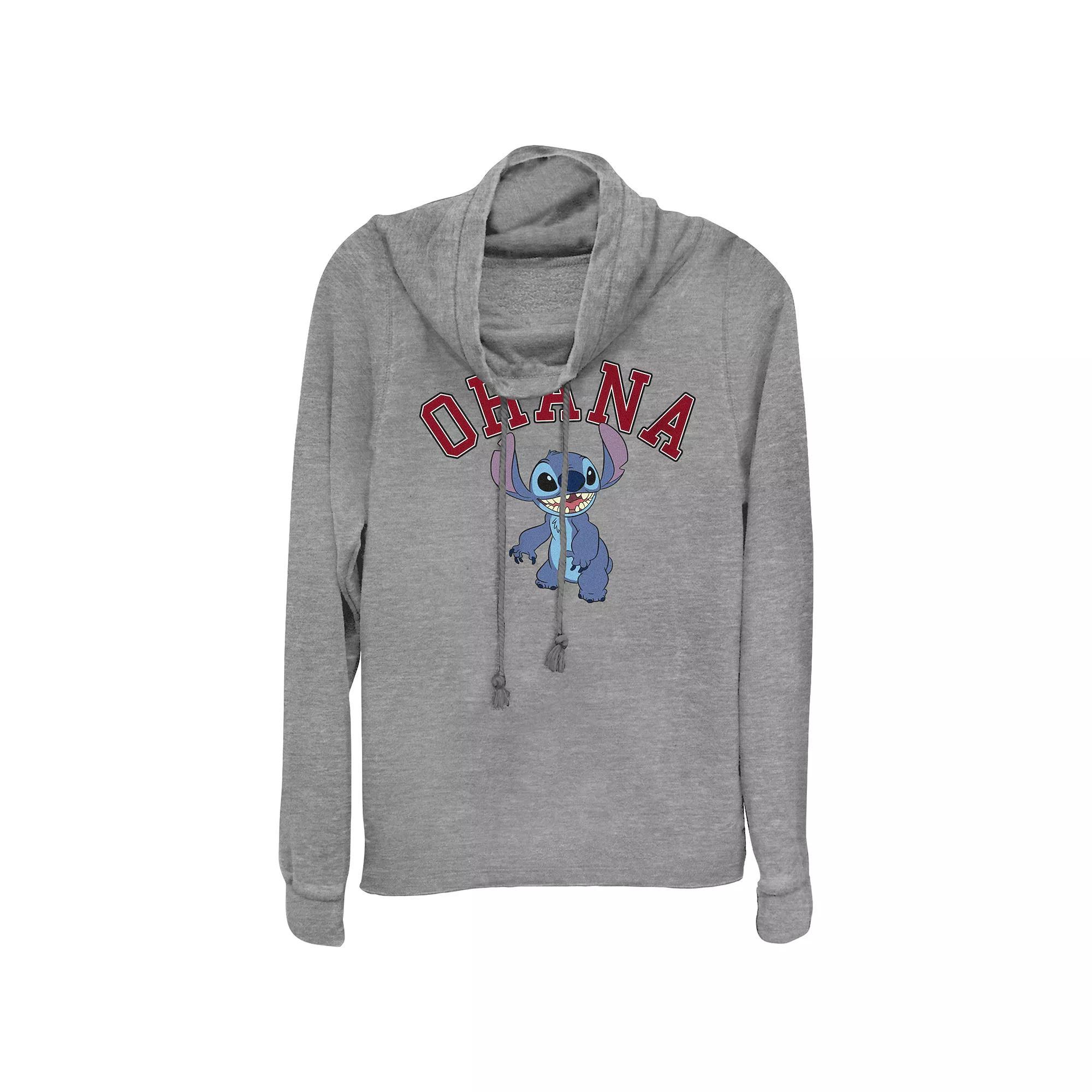 Women's Moon Sun And Stars Cowlneck Graphic Lightweight Long Sleeve, Girl's, Size: Small, Gray Grey Product Image