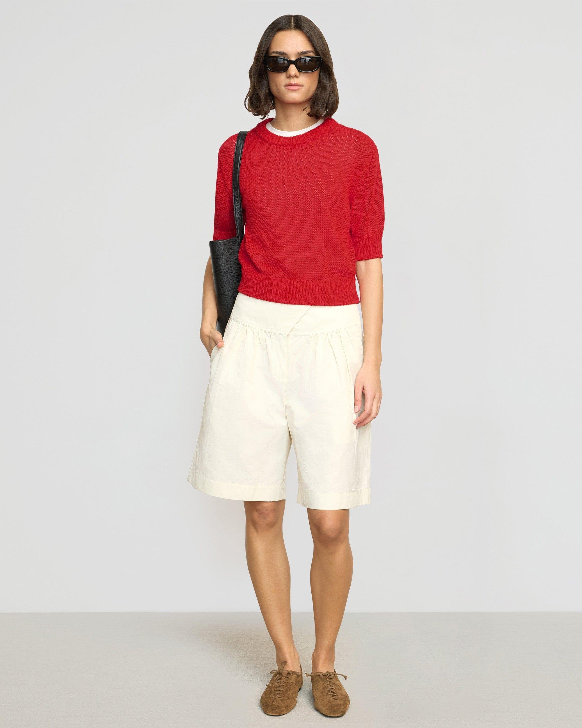 Heidi Pullover Short-Sleeve Knit Top Product Image