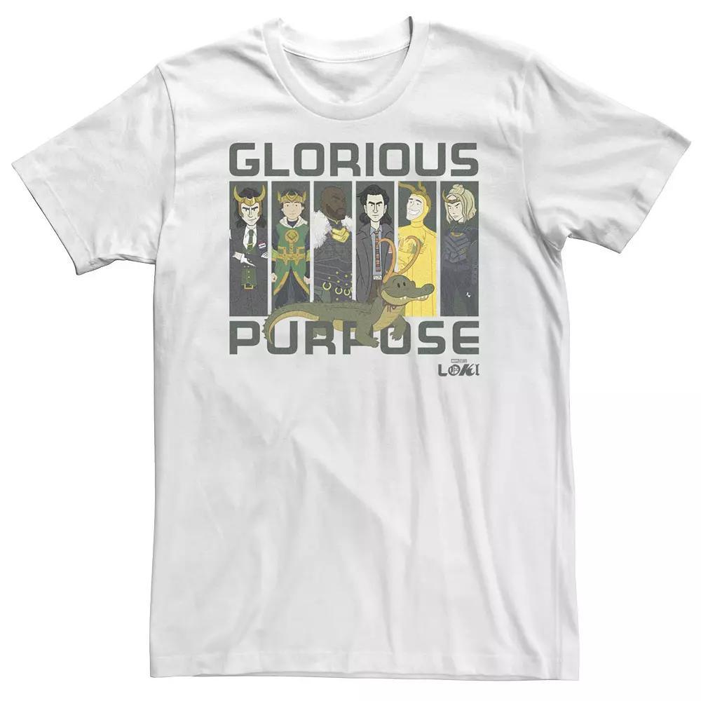 Big & Tall Marvel Loki Variants Glorious Purpose Panels Tee, Men's, Size: 5XL, White Product Image