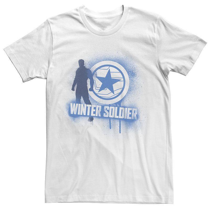 Big & Tall Marvel The Falcon And The Winter Soldier Spray Paint Tee, Men's, Size: XXL Tall, White Product Image