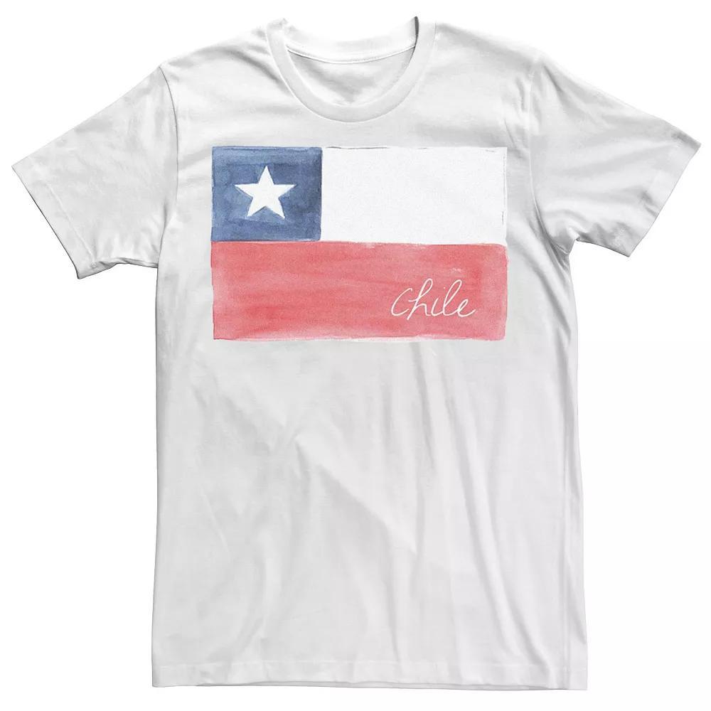 Men's HHM Chile Flag Watercolor Tee, Size: Small, White Product Image